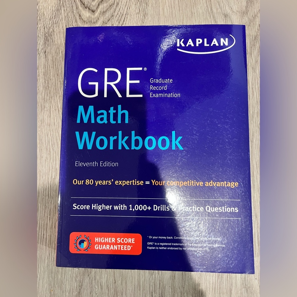 Kaplan GRE Math Workbook - Blue Cover